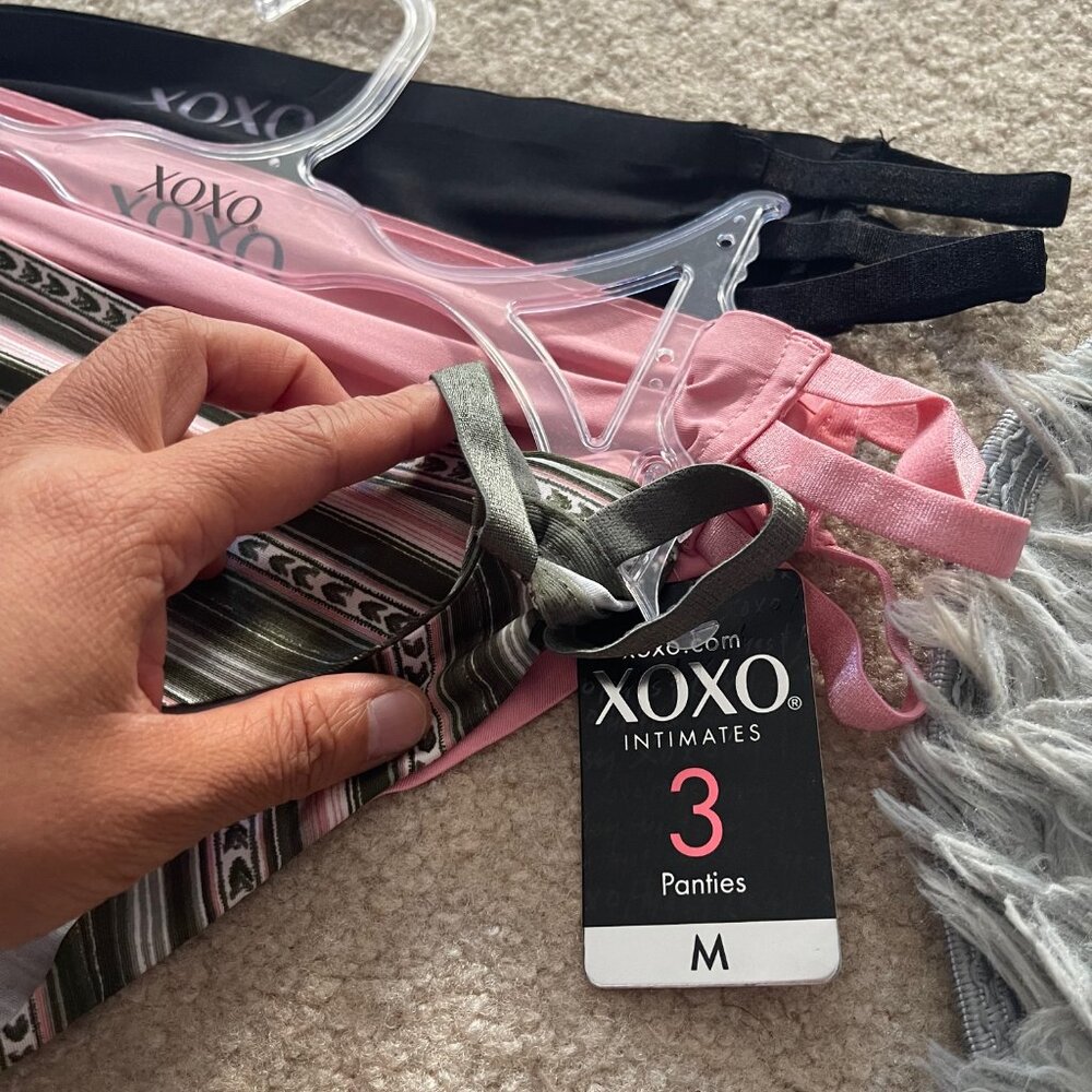XOXO new undies with hanger with sexy side cuts set of 3